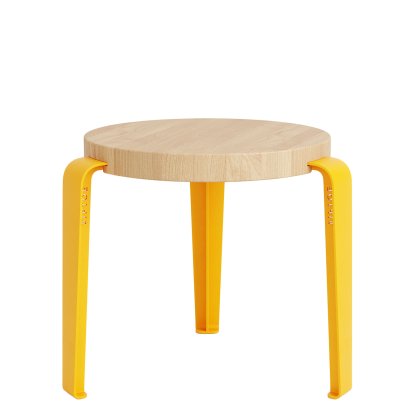 Mini Lou Children's Stool, Solid oak, Sun Yellow