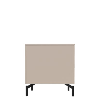 Aventa Sideboard with Doors, 60 cm, 2 Height grids, Melamine cashmere grey, Metal feed