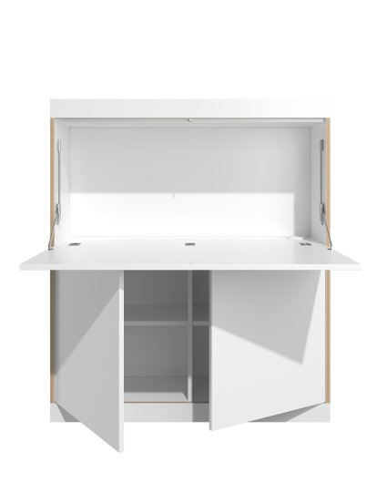 Flai Home Office Secretary, H 136,3 x W 118 cm, CPL white