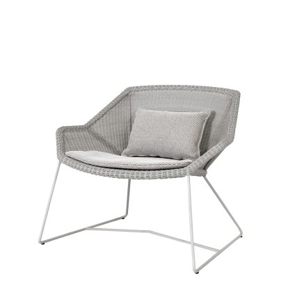 Breeze Lounge Chair Lowback, Taupe, Focus - Light grey