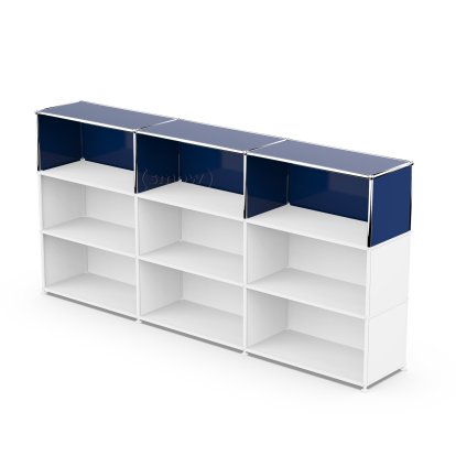 USM Haller Extension Kit Vertical 3, Steel blue RAL 5011, 35 cm