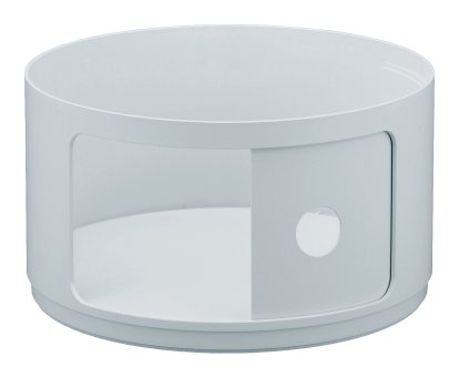 Small Round Componibili Container Element, Silver