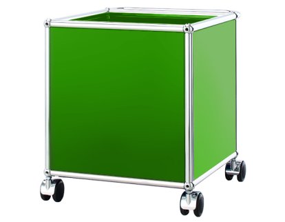 USM Haller Mobile Pedestal for Kids, USM green, H 43 x W 38 x D 38 cm