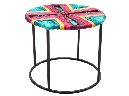 Acapulco Side Table Outdoor, Colores México / black