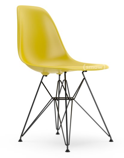Eames Plastic Side Chair RE DSR, Mustard, Without upholstery, Without upholstery, Standard version - 43 cm, Coated basic dark