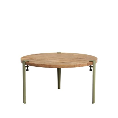 Tiptoe Side Table Brooklyn, Reclaimed oak, Khaki green