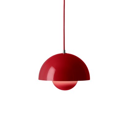 Flowerpot VP1 Pendant Lamp, Vermilion red