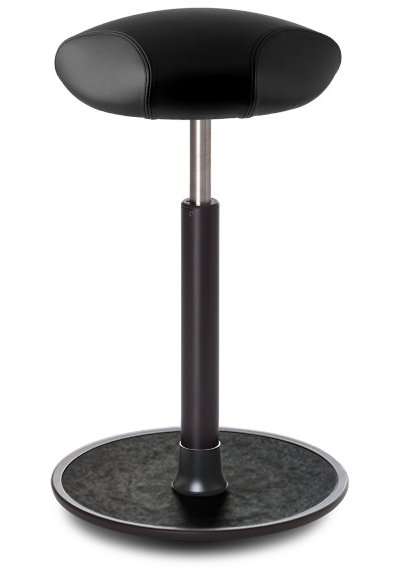 Ongo Free Triangel Stool, Tall, Black leather