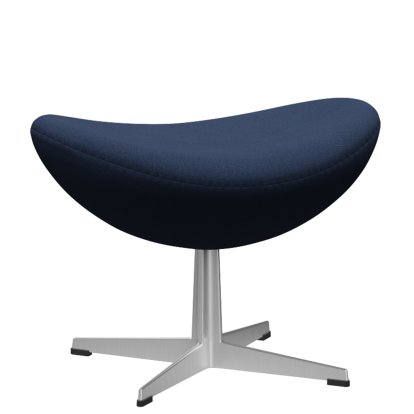 Egg Footstool, Christianshavn, Christianshavn 1155 - Dark blue, Satin polished aluminium