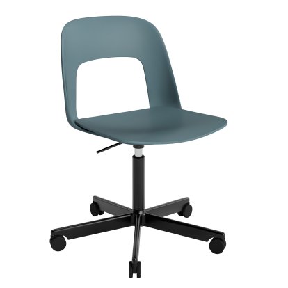 Layout 141 Swivel Chair, Ocean, Black powder coated aluminium