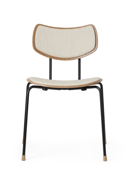 VLA26 Vega Chair, Lacquered oak, Mood - cream, Black powder coating
