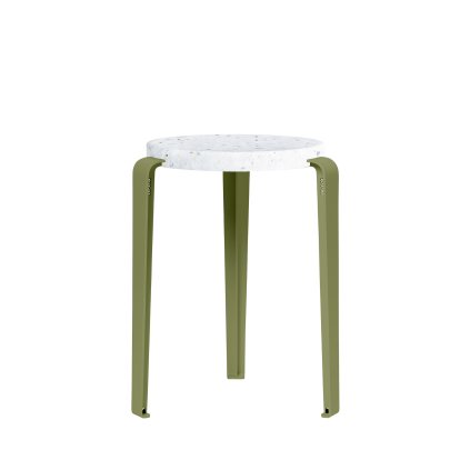Lou Stool, Recycled Plastic, Venezia, Khaki green