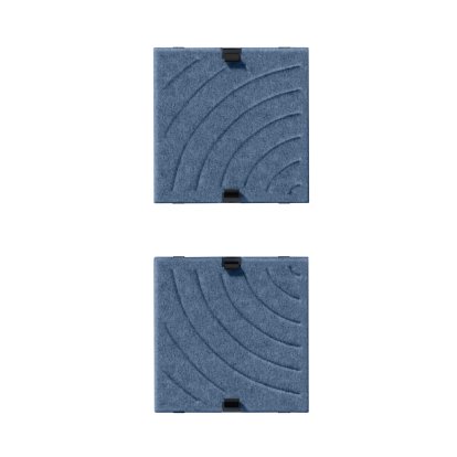 USM Soft Panel Mono for USM Haller Shelves, 35 cm x 35 cm, Blue, Curves