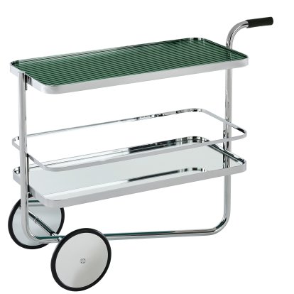 S 179 Bar Trolley, Chrome / Tanqueray green, mirrored
