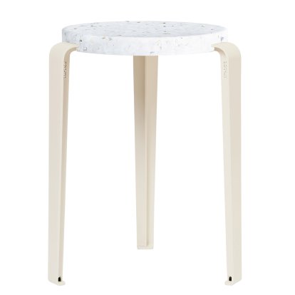 Lou Stool, Recycled Plastic, Venezia, Cream white