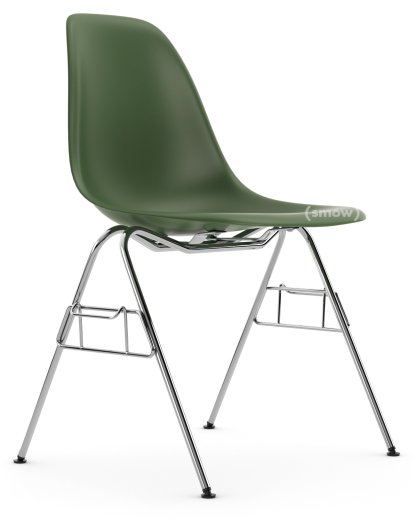 Eames Plastic Side Chair DSS / DSS-N, Forest, Without upholstery, Without upholstery, With linking element (DSS)