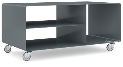 HiFi Lowboard R 104, Basalt grey (RAL 7012), Industrial castors