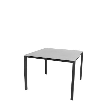Pure Table, 100 cm x 100 cm, Concrete grey, Lava grey