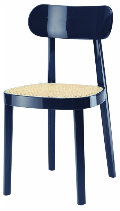 118 High Gloss Chair, Dark Blue