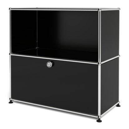 USM Haller Sideboard M with 1 Drop-down Door, Graphite black RAL 9011