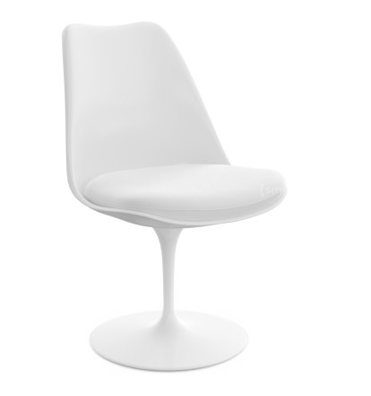 Saarinen Tulip Chair, Static, Seat cushion, White, Ivory (Tonus 100)