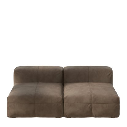 Vetsak Sofa Set 1, M, Leather - Cacao, Without cushion