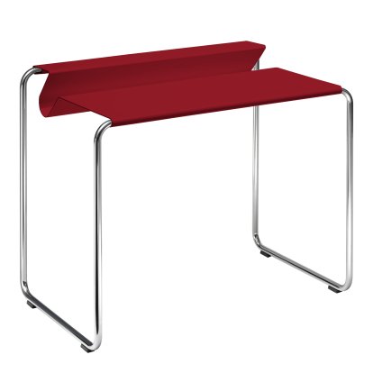 PS07 Secretary, Ruby red (RAL 3003), Without desk pad, chromed