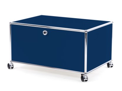 USM Haller Printer Container, 75 cm, Steel blue RAL 5011, With castors