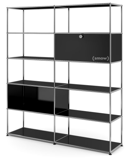 USM Haller Living Room Shelf L, Graphite black RAL 9011