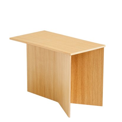 Slit Side Table Wood, H 35,5 x L 49,3 x D 27,5 cm, Oak lacquered