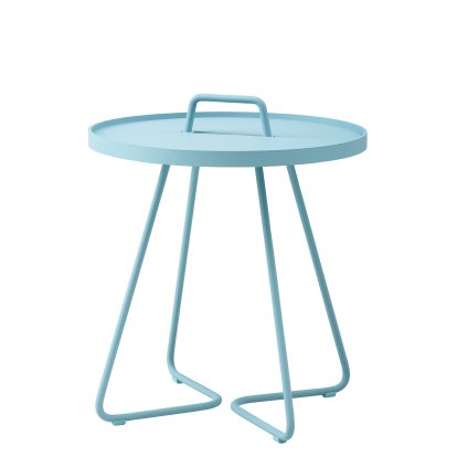 On-the-move Side Table, Small - H 54 cm x Ø 44 cm, Aqua