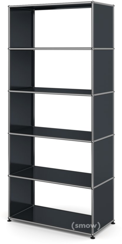 USM Haller Living Room Shelf M, without back panel, Anthracite RAL 7016