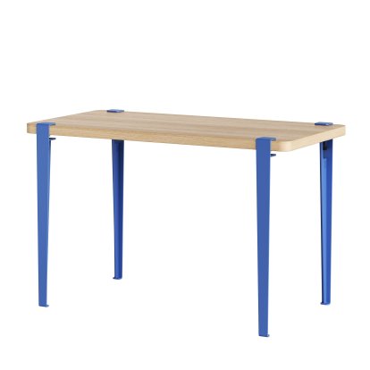 Tiptoe Dining Table Lobo, Oak finish, Azure Blue