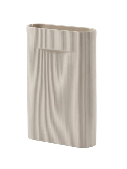 Ridge Vase, Tall (H 48,5 cm), Beige