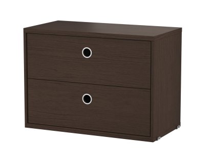 String System Drawer Unit, 58 x 30 cm, Oak veneer dark