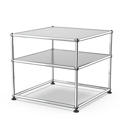 USM Haller side table Type 2, Metal, USM matte silver