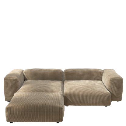 Vetsak Sofa Set 3, Cord velours - Sand, Without cushion