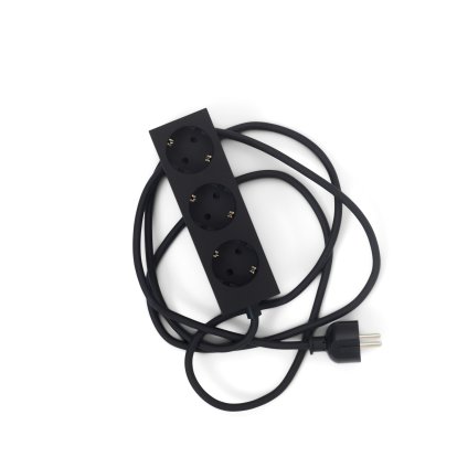 Power Bar / Beam socket strip, 3 sockets, Charcoal, 5 m