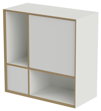 Vertiko Ply Shelf, Version 4, Pure white, Without base
