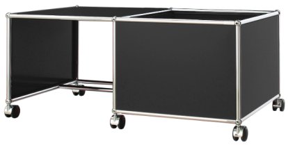 USM Haller Mobile Desk for Kids, Case right, Graphite black RAL 9011