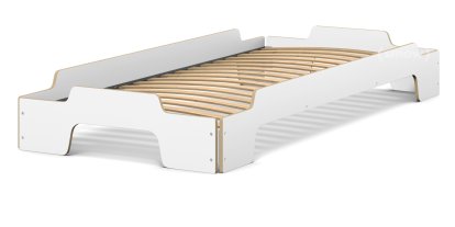 Rolf Heide Stacking Bed Comfort, CPL white, Rollable