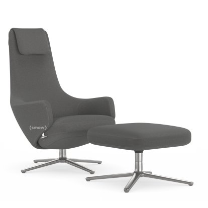 Repos, Chair Repos & Ottoman, Fabric Cosy 2 Classic Grey, 40 cm, Polished