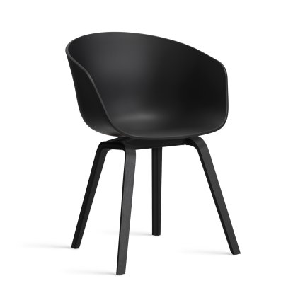 About A Chair AAC 22 Armchair, Black 2.0, Black lacquered oak