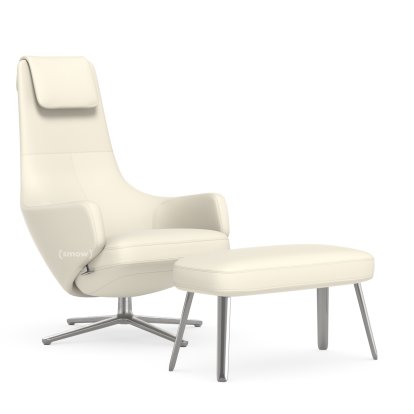 Repos, Chair Repos & Panchina, Leather Premium F snow, 40 cm, Polished