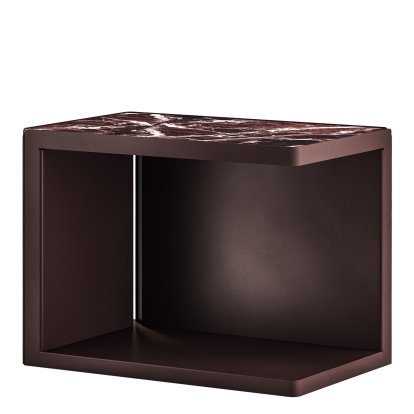 Ambito Coffee Table, Amaranth, Levanto red marble