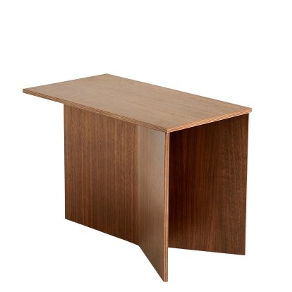 Slit Side Table Wood, H 35,5 x L 49,3 x D 27,5 cm, Walnut lacquered