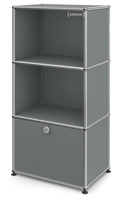 USM Haller Highboard M for Kids with 1 Drop-down Door, Mid grey RAL 7005