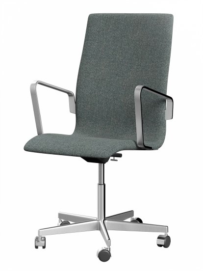 Oxford Office Swivel Chair, With armrests, Middle-high back, Wheeled based, Hallingdal 65, 130 - Grey