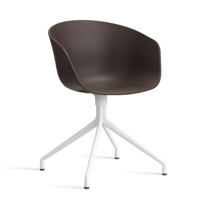 About A Chair AAC 20 Swivel Chair, Raisin 2.0, White powder coated aluminium