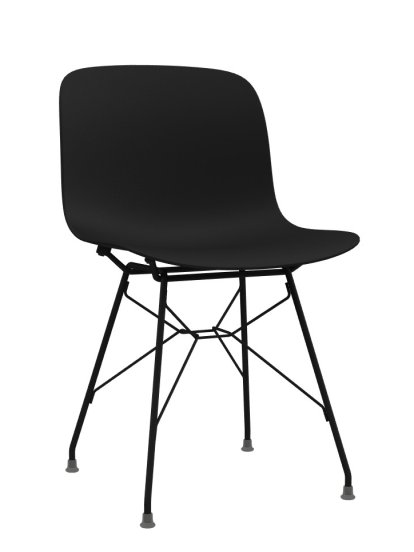 Troy Chair, Black, Black lacquered